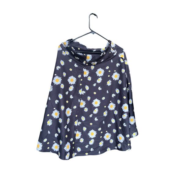 Belle Pogue Navy Blue & Daisy Skirt Size Medium Like New - Picture 5 of 5